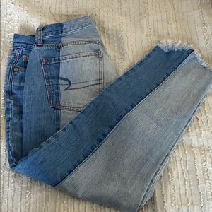 American Eagle two-tone jeans